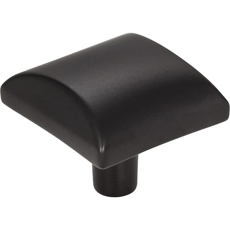 Elements 1-1/8" Overall Length Matte Black Square Glendale Cabinet Knob 525MB